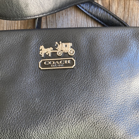 Black leather Coach purse - Picture 3 of 11